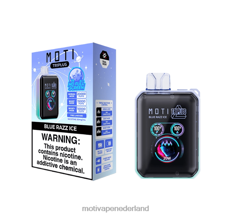 druiven ijs - Moti vape pods - MOTI Triplus 20k wegwerpvape (5%, 20.000 trekjes) 0L06N4