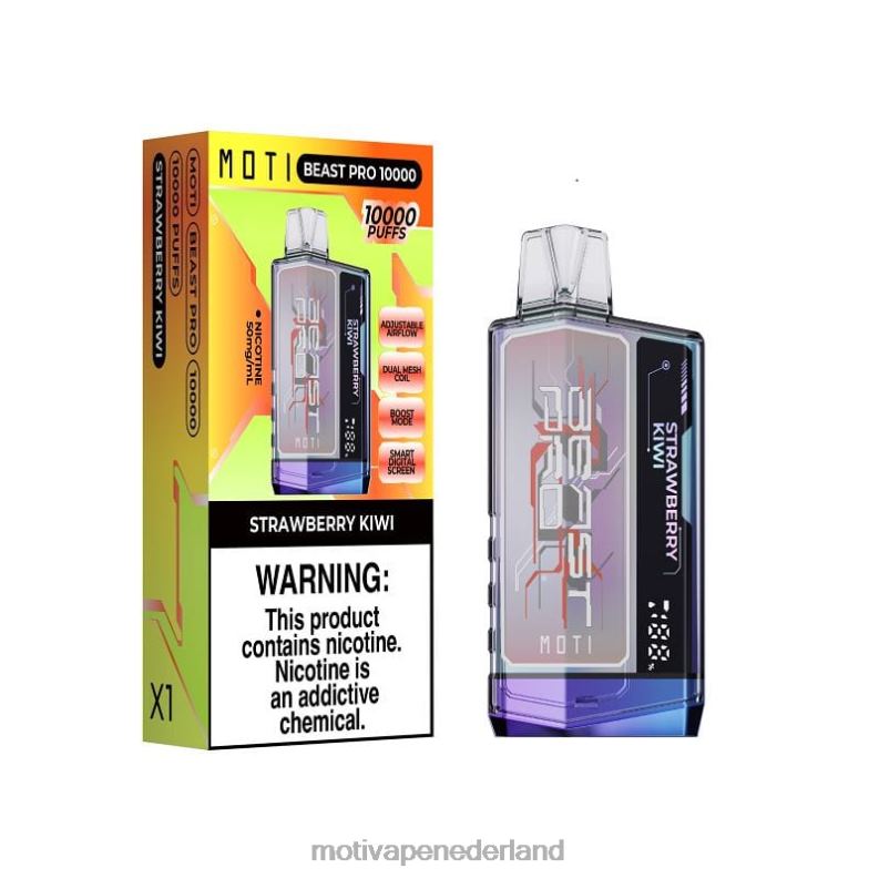aardbei-kiwi - Moti vape Nederland - MOTI Beast Pro wegwerpdamp (5%, 10.000 trekjes) 0L06N51