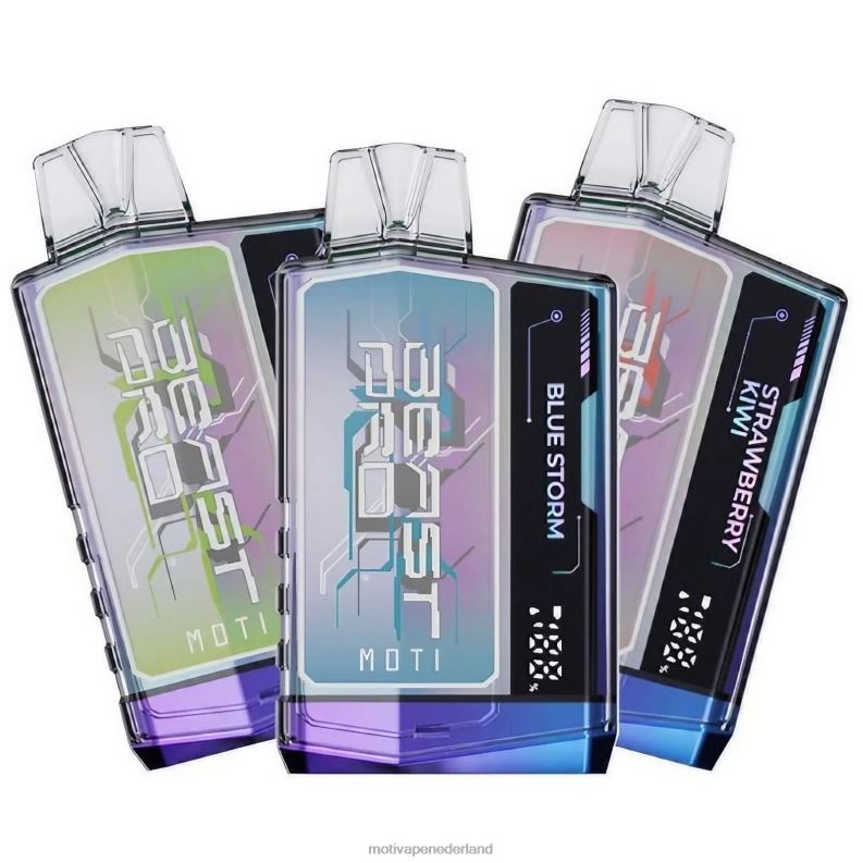 blauw razz-ijs - Moti vape disposable Nederland - MOTI Beast Pro wegwerpdamp (5%, 10.000 trekjes) 0L06N40