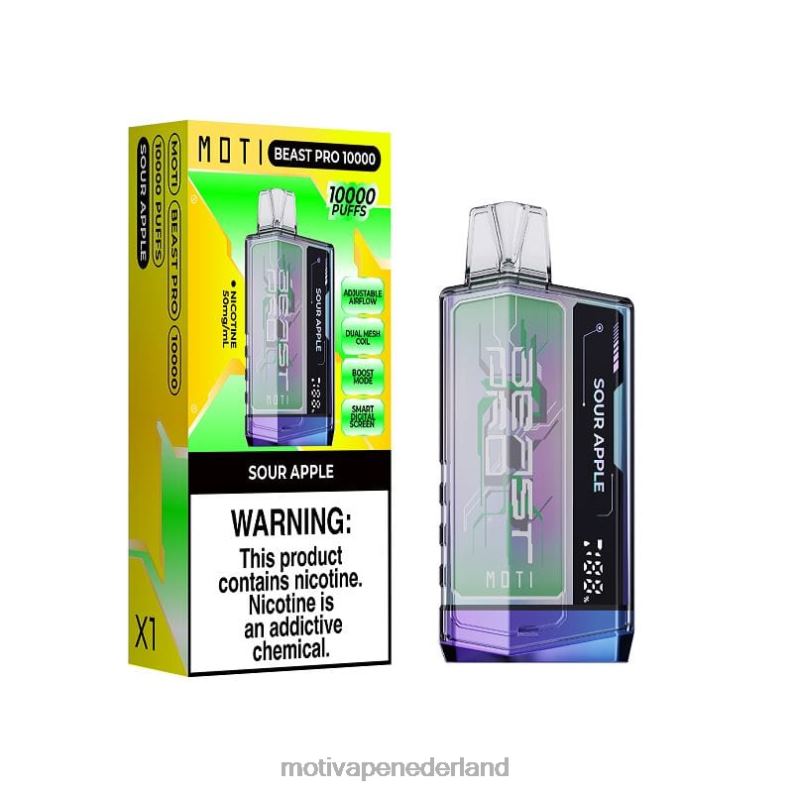 blauw razz-ijs - Moti vape disposable Nederland - MOTI Beast Pro wegwerpdamp (5%, 10.000 trekjes) 0L06N40