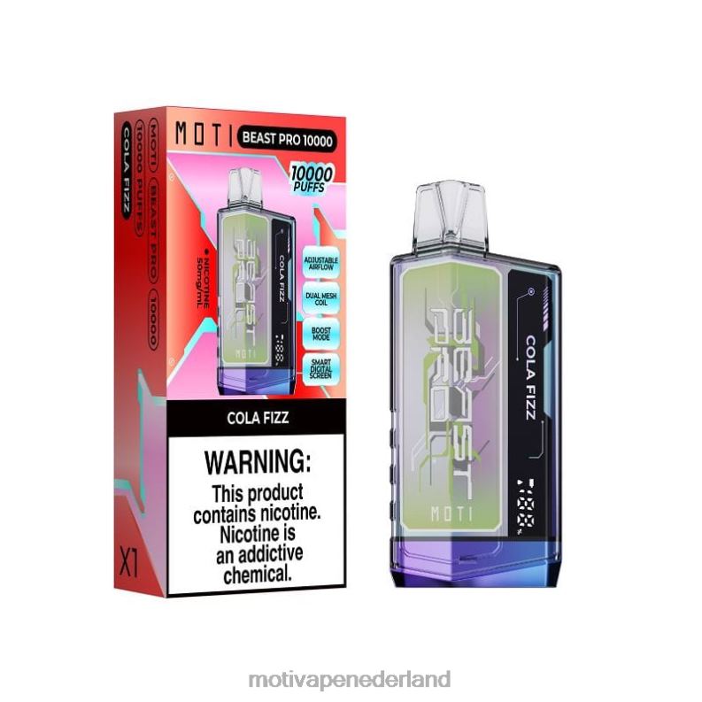 cola bruist - Moti vape Amsterdam - MOTI Beast Pro wegwerpdamp (5%, 10.000 trekjes) 0L06N42